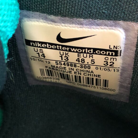 Nike Zoom KD 5 Hulk Atomic Teal 554988-300 2012 Basketball Shoes Mens US Size 14 - Picture 8 of 8